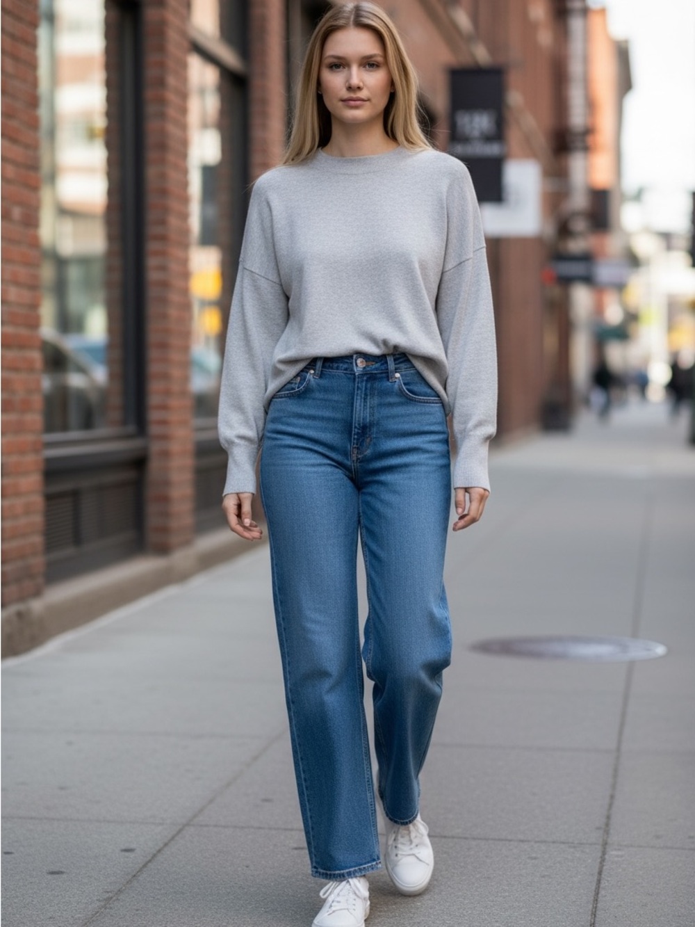 GAP Gray Crewneck Long Sleeve Sweater XS Cozy